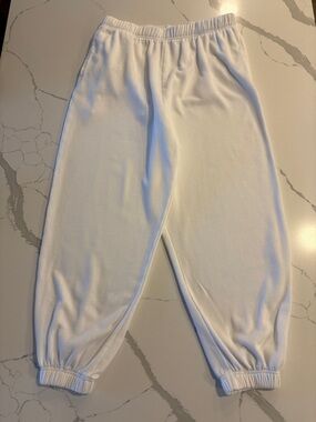 Garage Fleece Joggers ~ Large ~ White